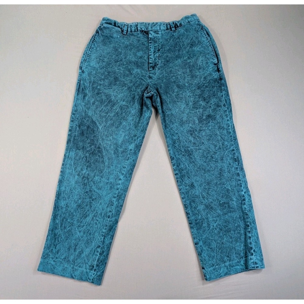 Vintage Banana Republic Emerson Chino Pants Green Acid Wash Y2K Mens 32x29